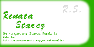 renata starcz business card